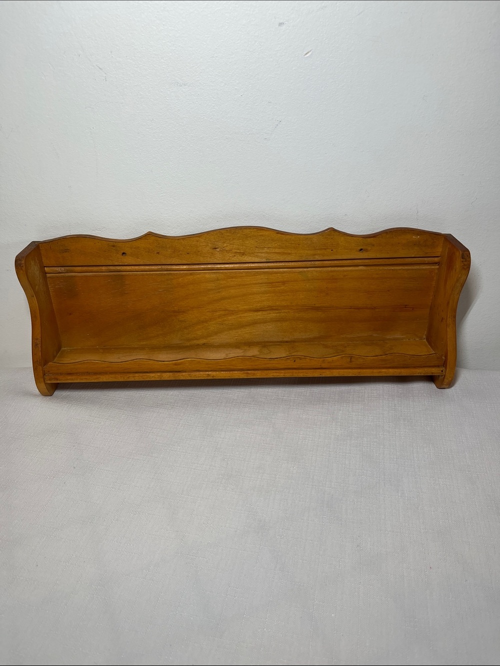 Vintage Wooden Wall Spice Rack Shelf - Honey Brown